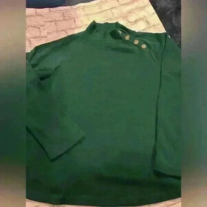 Women’s J Crew Green Fleeced Lined Long Sleeve Shirt Size 2XL